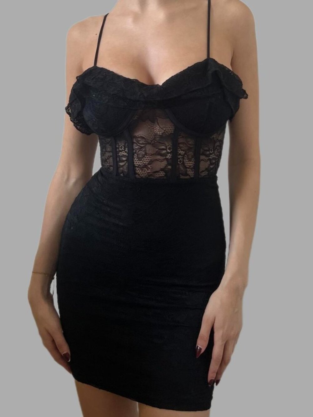 Bershka Lace Bodycon Dress